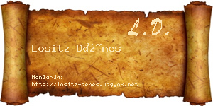 Lositz Dénes névjegykártya